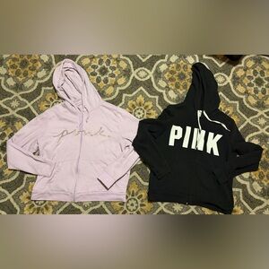 PINK Victoria's Secret Kids Hoodie Set - Light Purple and Black